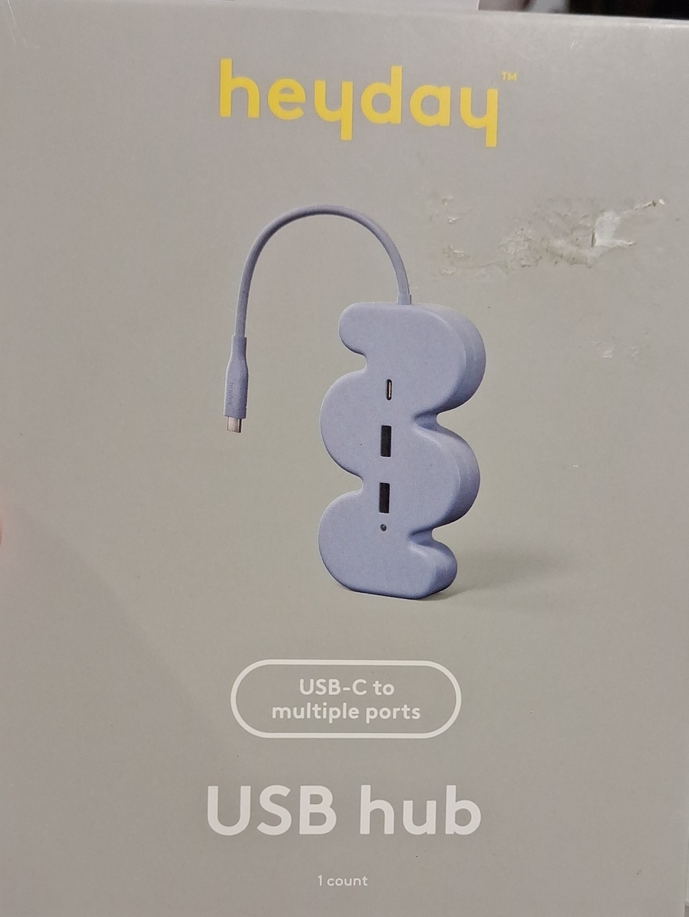 heyday USB-C Hub in Lavender with Multiple Ports